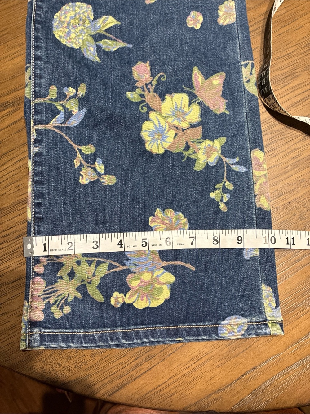 Mica Floral Print Wide-Leg Jeans — Blue - Picture 9 of 9